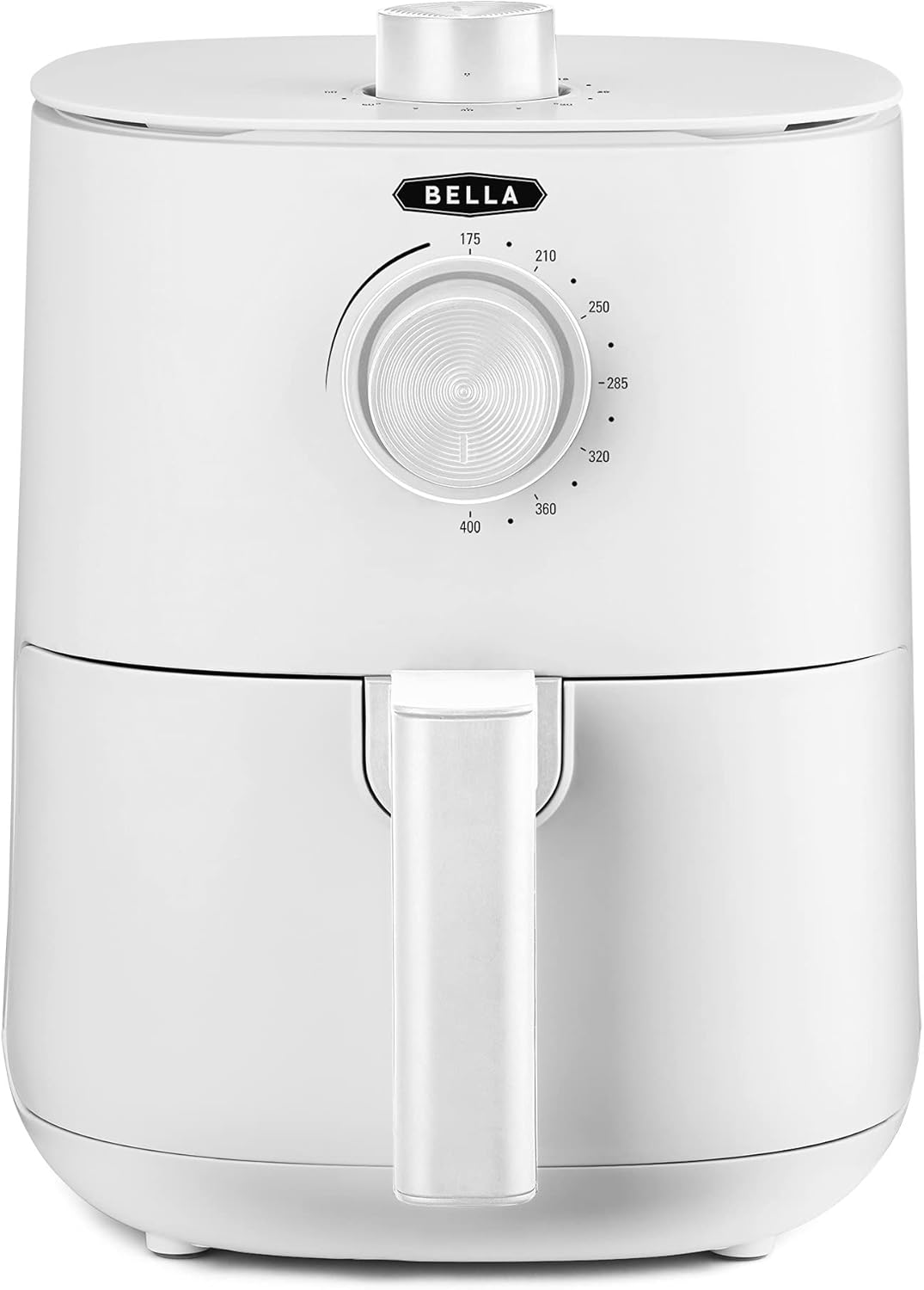 BELLA 3 Qt Manual Air Fryer Oven and 5-in-1 Multicooker with Removable Nonstick and Dishwasher Safe Crisping Tray and Basket, 1400 Watt Heating System, Matte White