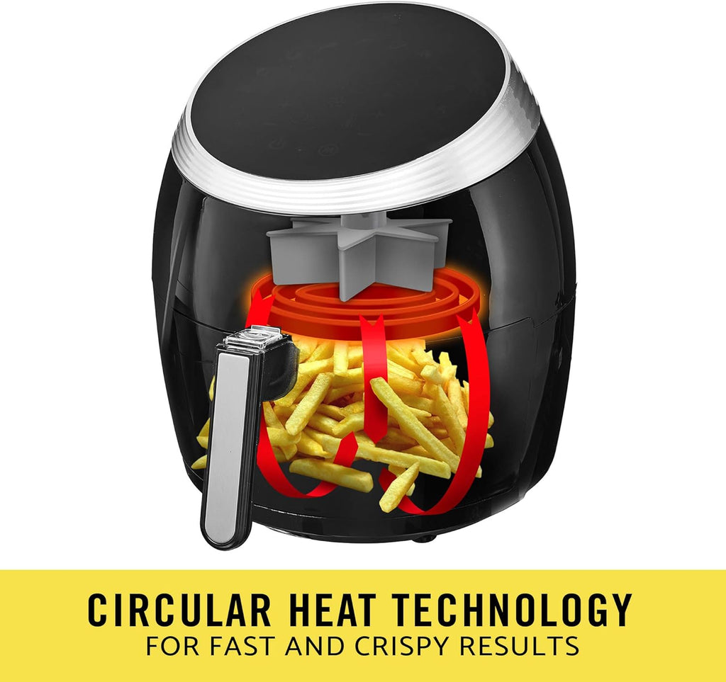 BELLA (14679) 5.3 Quart Air Convection Fryer, Black