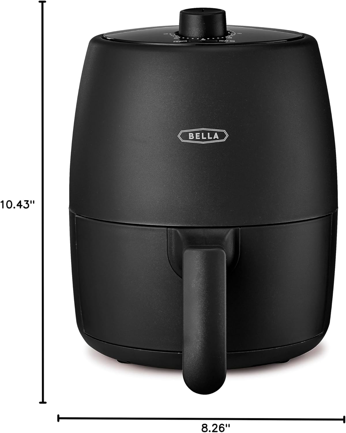 BELLA 3 Qt Manual Air Fryer Oven and 5-in-1 Multicooker with Removable Nonstick and Dishwasher Safe Crisping Tray and Basket, 1400 Watt Heating System, Matte White