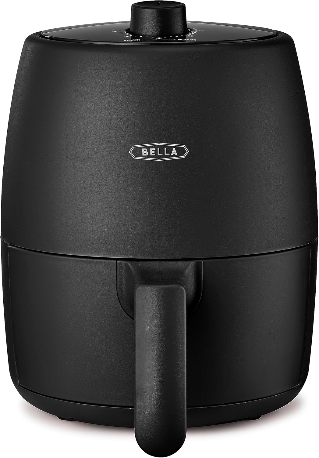 BELLA 3 Qt Manual Air Fryer Oven and 5-in-1 Multicooker with Removable Nonstick and Dishwasher Safe Crisping Tray and Basket, 1400 Watt Heating System, Matte White