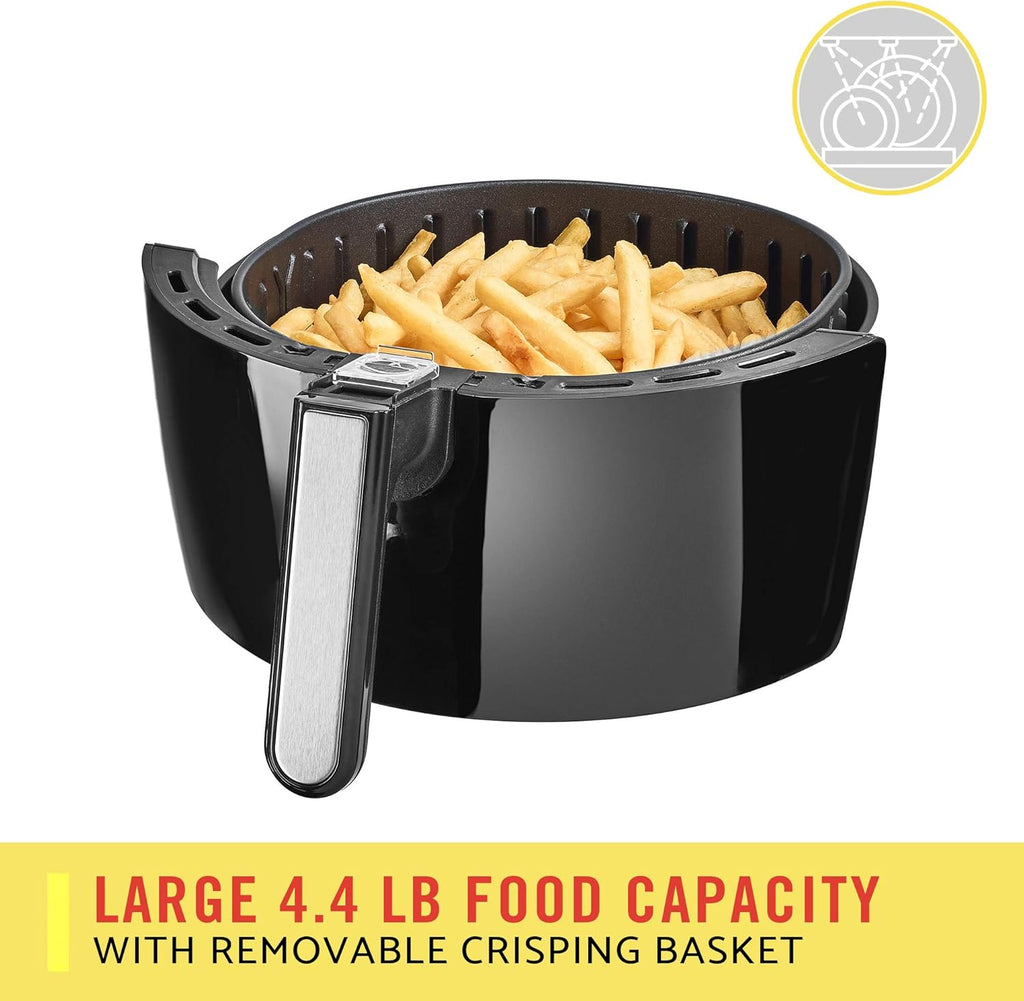 BELLA (14679) 5.3 Quart Air Convection Fryer, Black